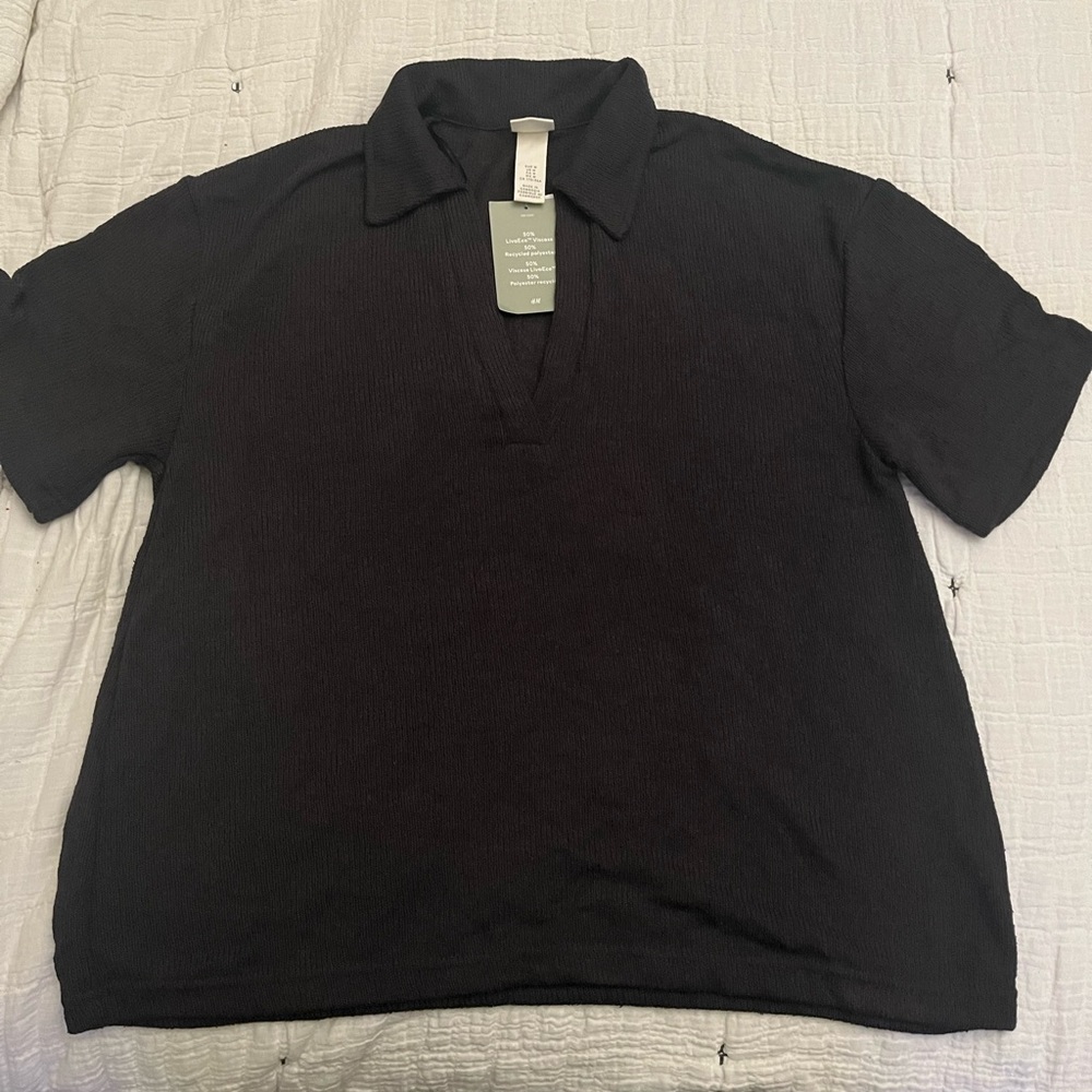 H&M Charcoal Grey V-Neck Cover Up